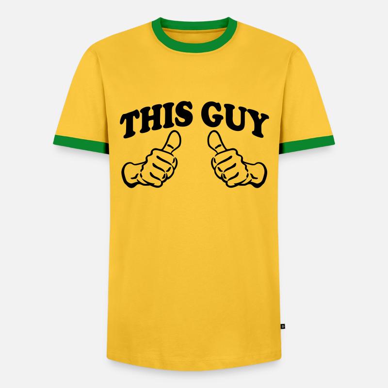 This Guy (Custom) - Men's Ringer Shirt - yellow/green 