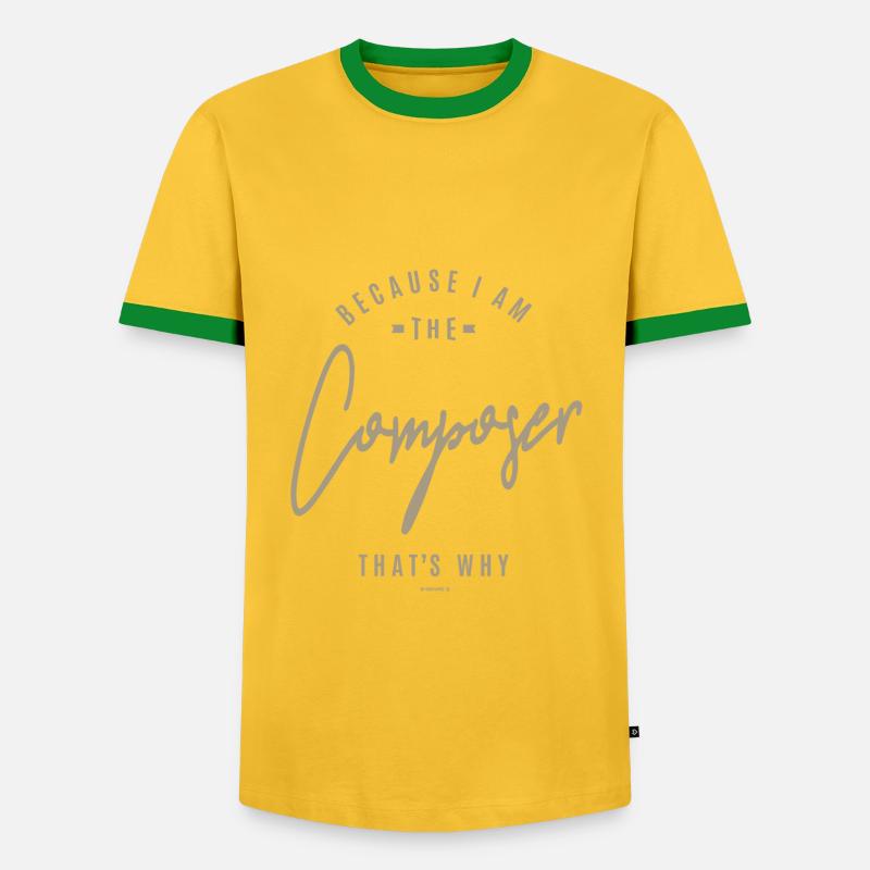 Composer - Men's Ringer Shirt - yellow/green