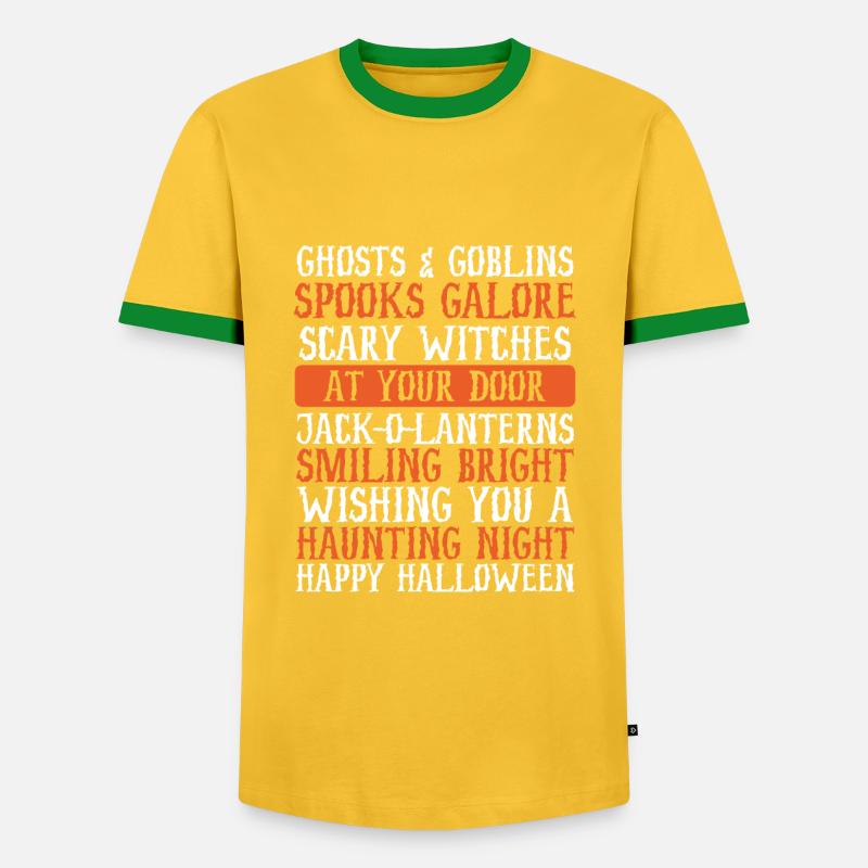 Ghosts And Goblins - Men's Ringer Shirt - yellow/green 