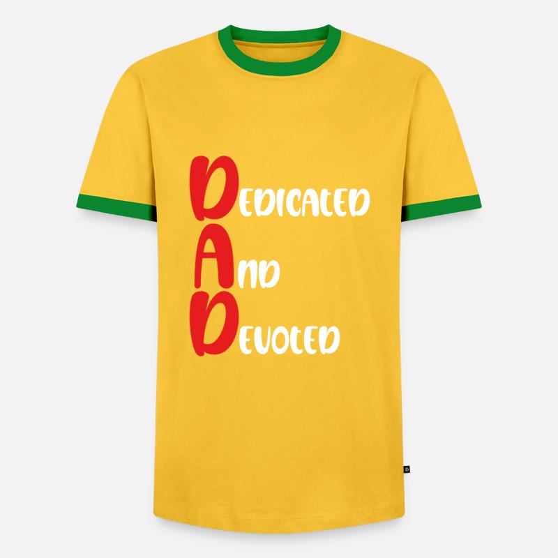 Committed And Devoted - Men's Ringer Shirt - yellow/green
