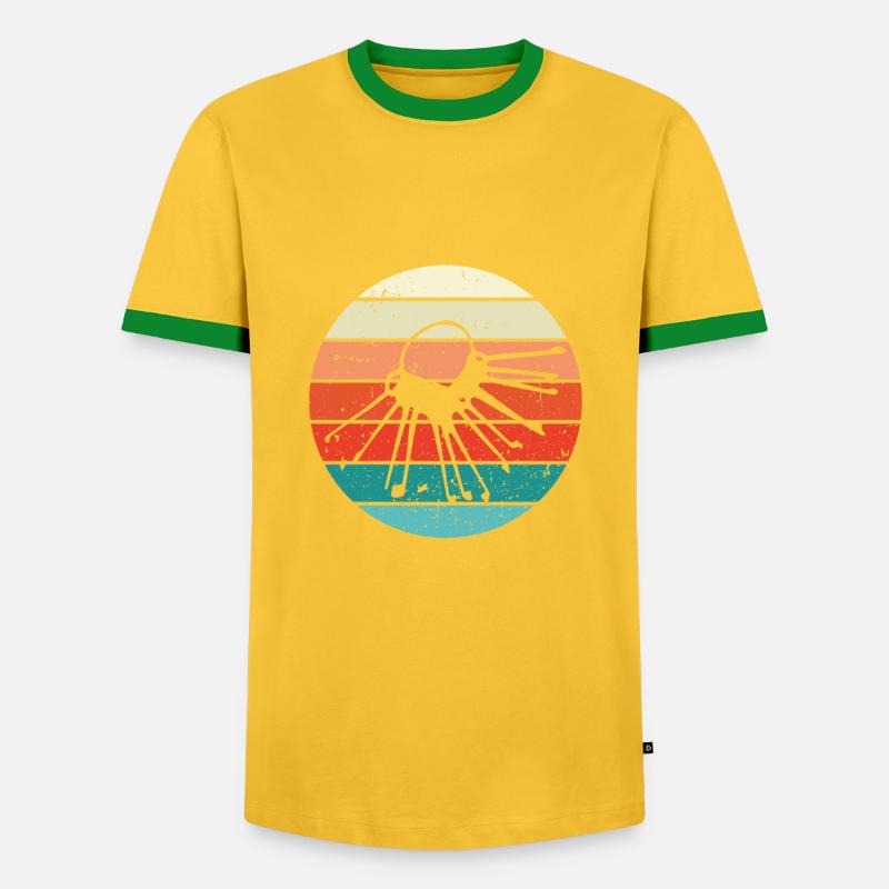 Lock picking tools Sunset - Men's Ringer Shirt - yellow/green 