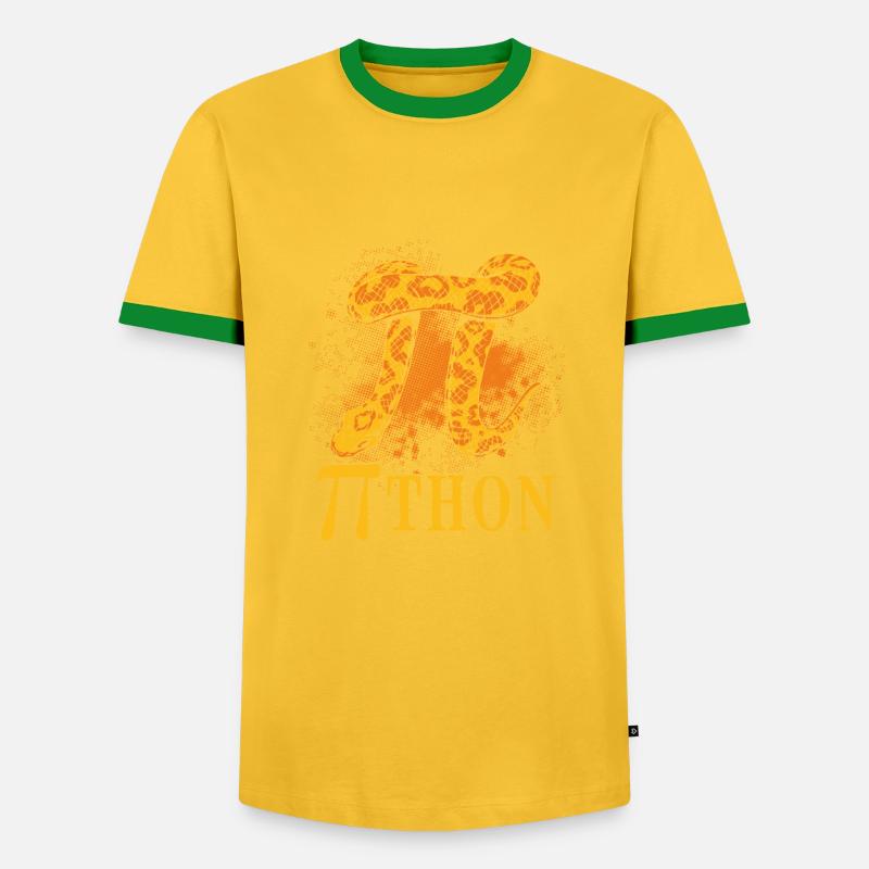 Pi Le Serpent Python - T-shirt contrasté Homme - jaune/vert