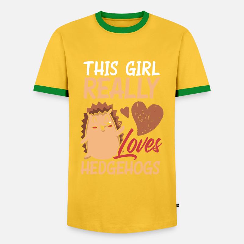 Hérisson Hérisson Hérisson - T-shirt contrasté Homme - jaune/vert 