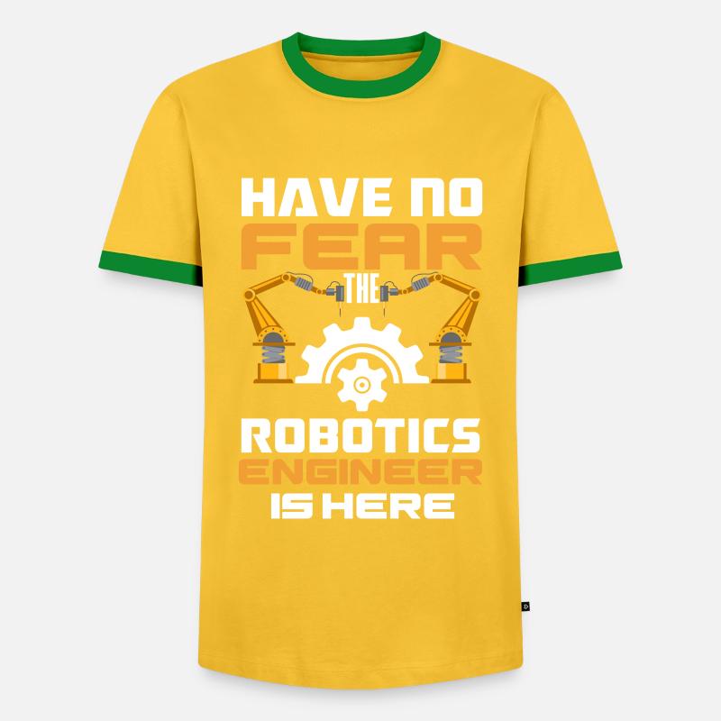 Programmeur de robots robotiques - T-shirt contrasté Homme - jaune/vert