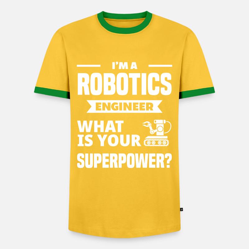 Robotics Robot Programmer - Men's Ringer Shirt - yellow/green