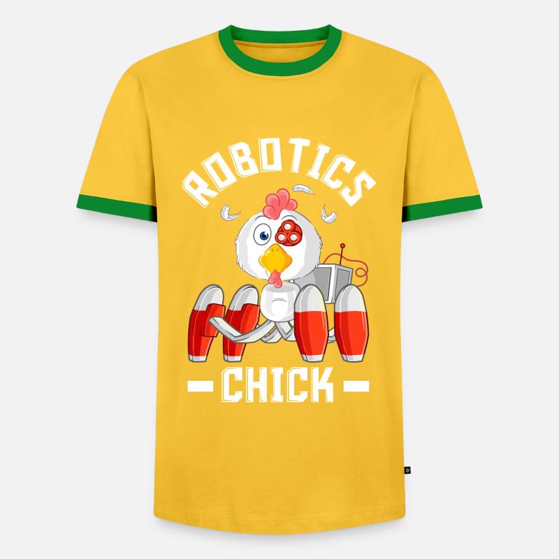Robotics Robot Programmer - Men's Ringer Shirt - yellow/green