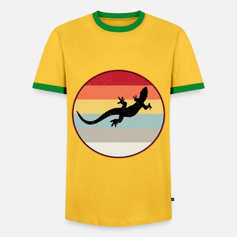 lizard - Men's Ringer Shirt - yellow/green