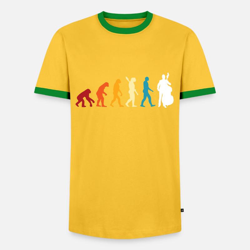 Contrebasse Evolution - T-shirt contrasté Homme - jaune/vert