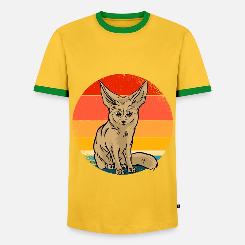 fennec - Men's Ringer Shirt - yellow/green