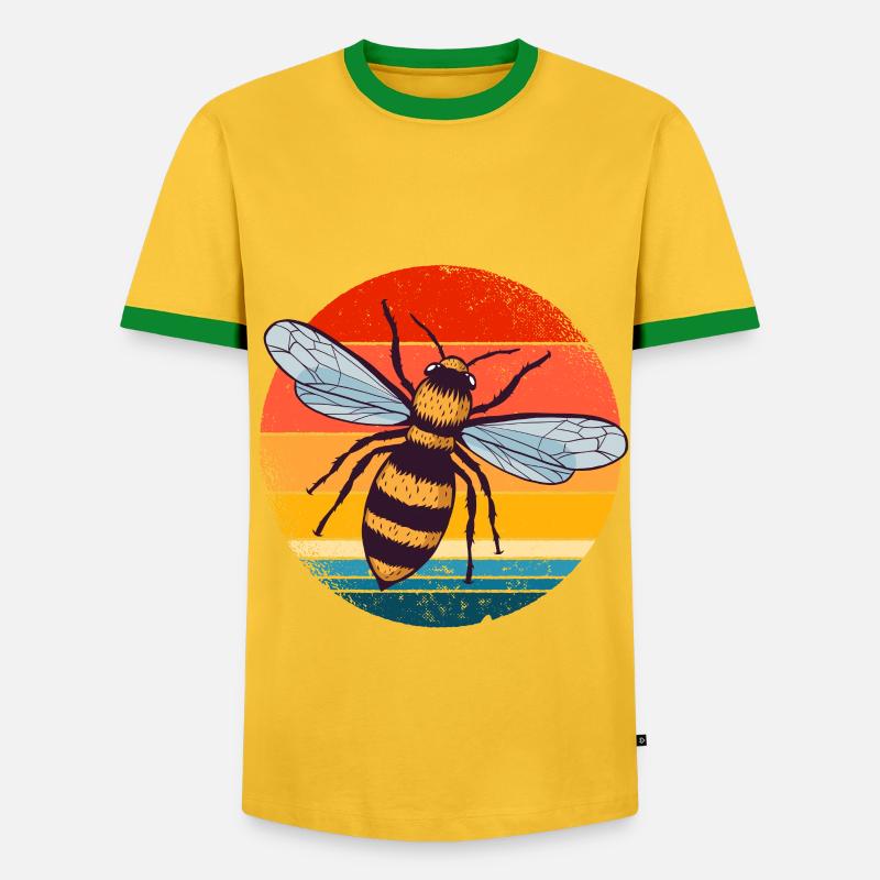bee - Men's Ringer Shirt - yellow/green
