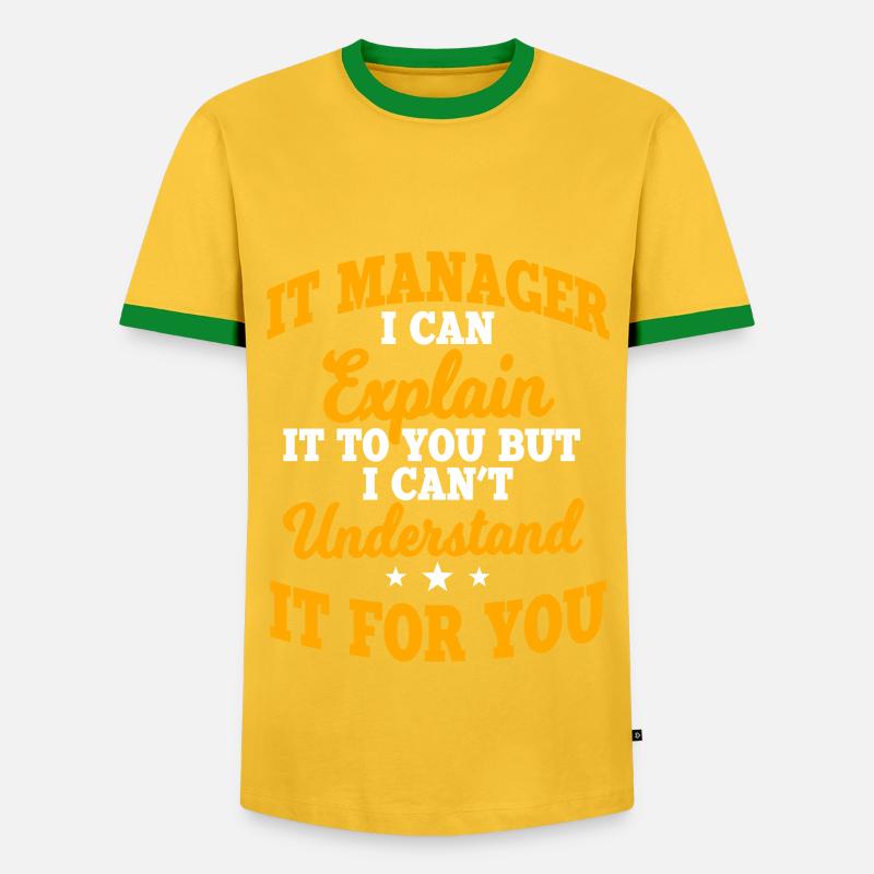 IT Manager - Men's Ringer Shirt - yellow/green