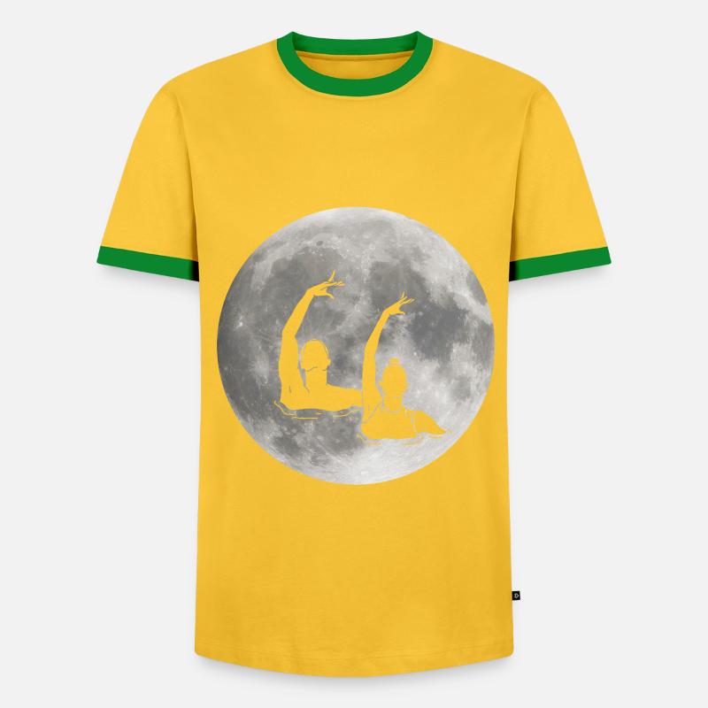Synchronized swimming - Men's Ringer Shirt - yellow/green