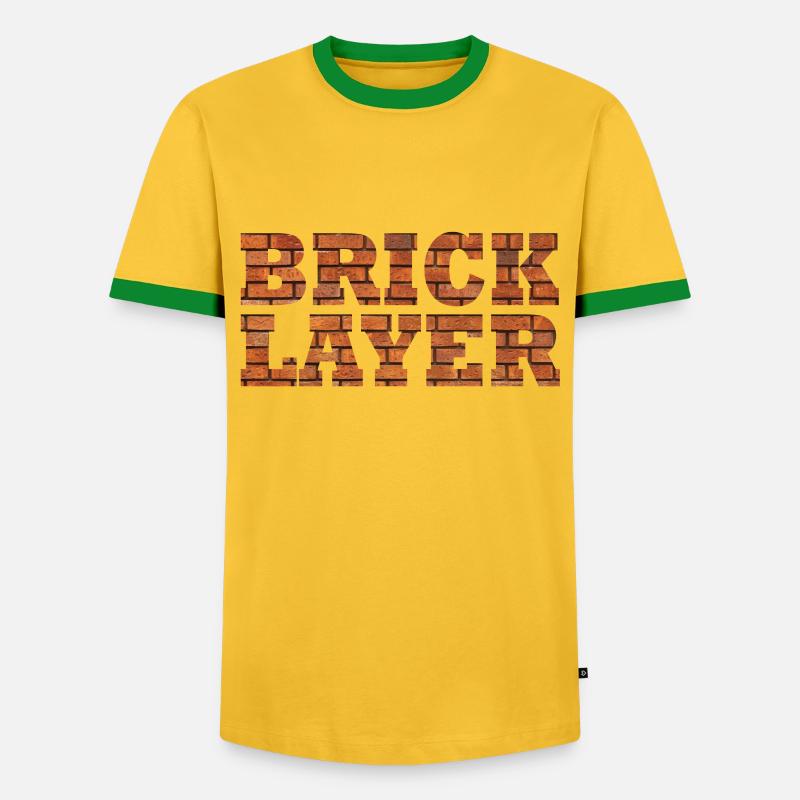 Bricklayer - Men's Ringer Shirt - yellow/green 
