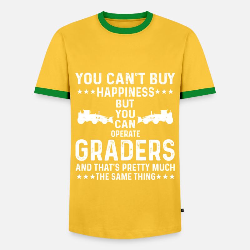 Fun Grader Driver Design - Men's Ringer Shirt - yellow/green 