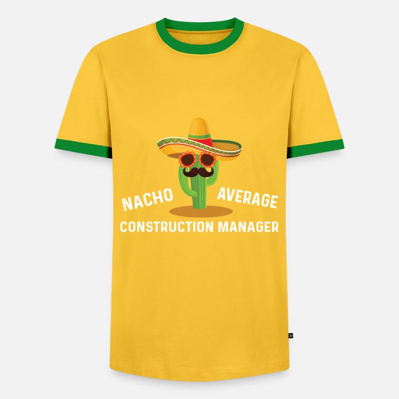 Nacho Average Construction Manager - Men's Ringer Shirt - yellow/green 