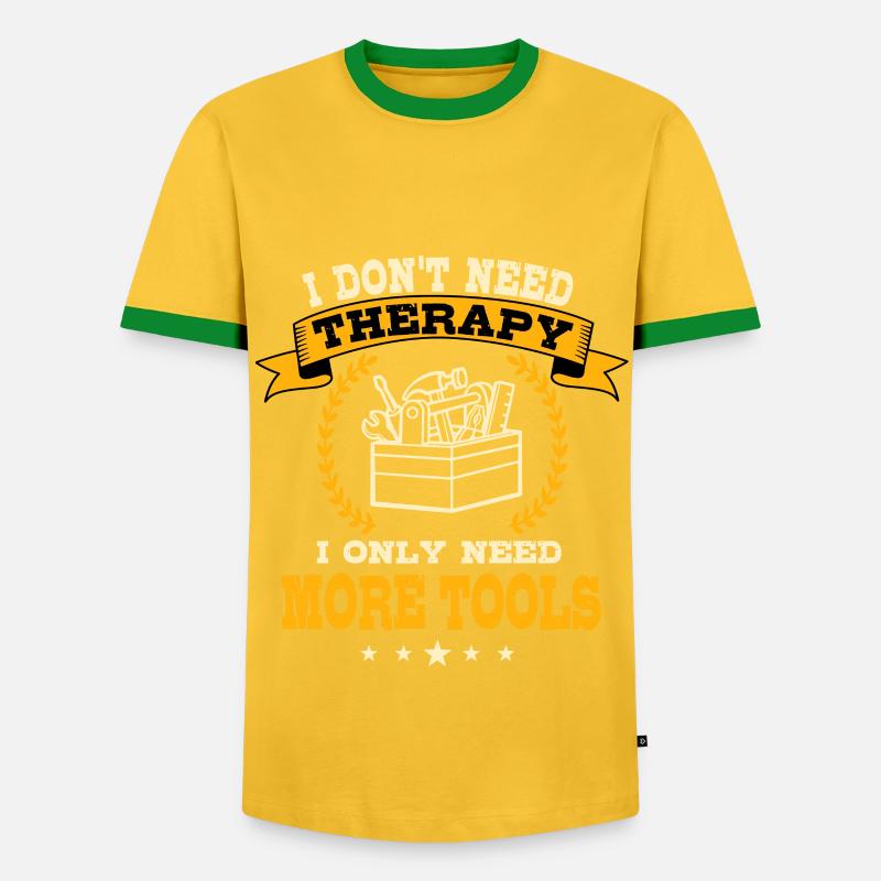 Tools - Men's Ringer Shirt - yellow/green 