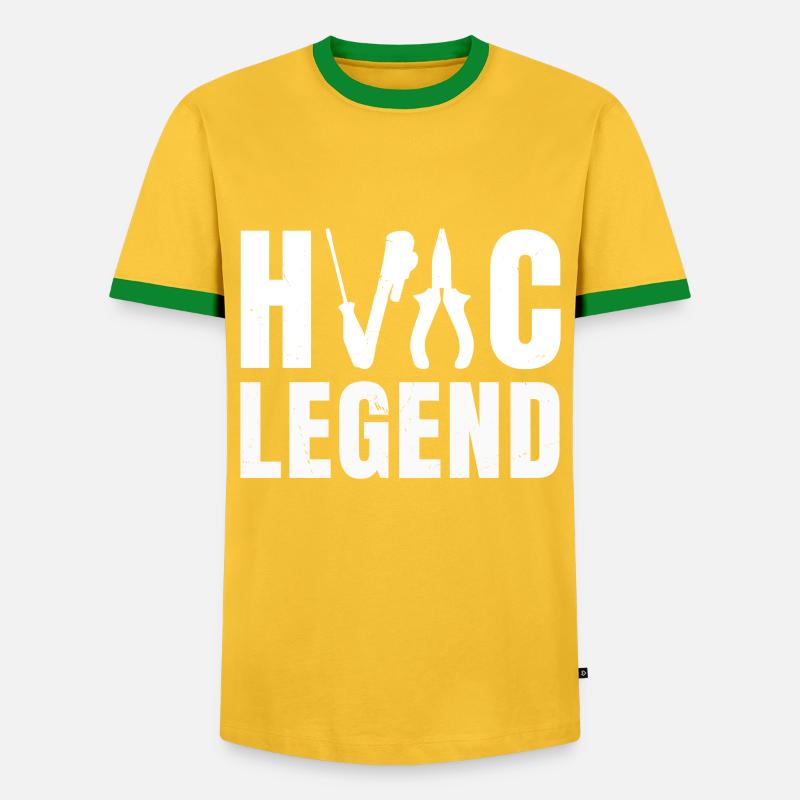 Hlk legend - Men's Ringer Shirt - yellow/green 