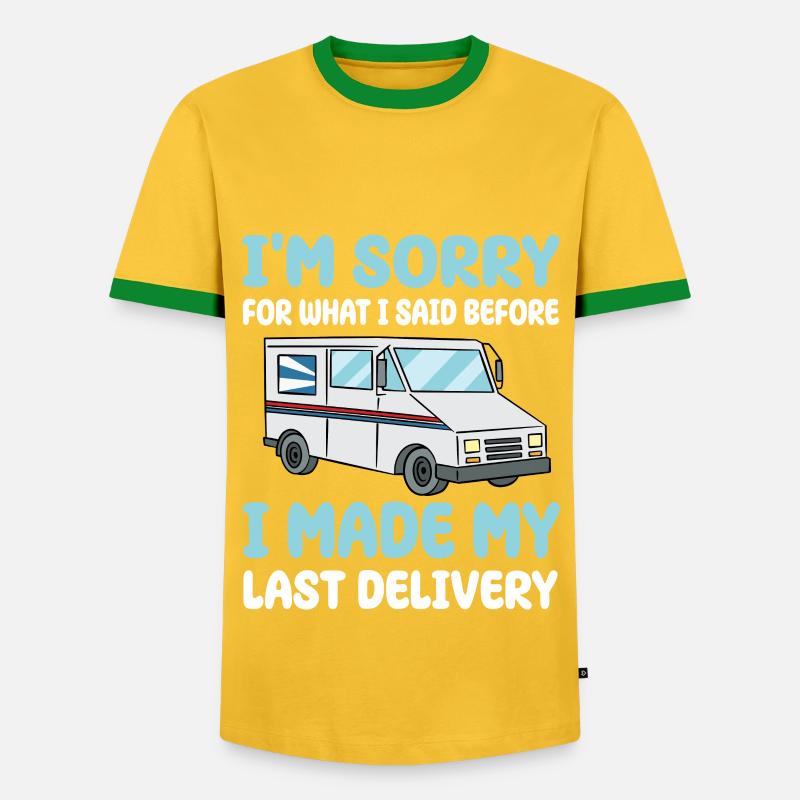 Delivery driver - Men's Ringer Shirt - yellow/green 