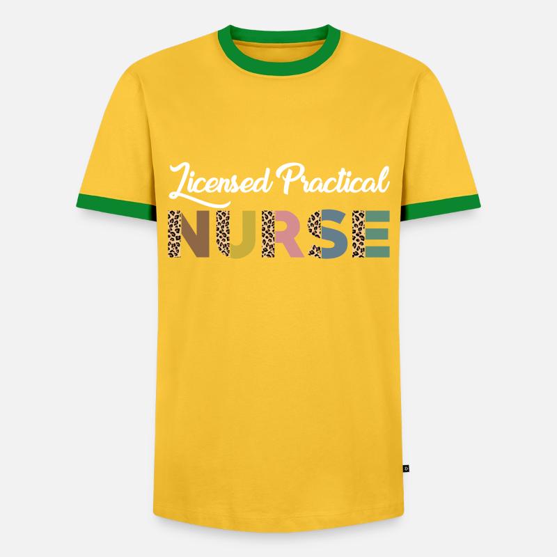 Licensed Practical Nurse Gift - Men's Ringer Shirt - yellow/green 