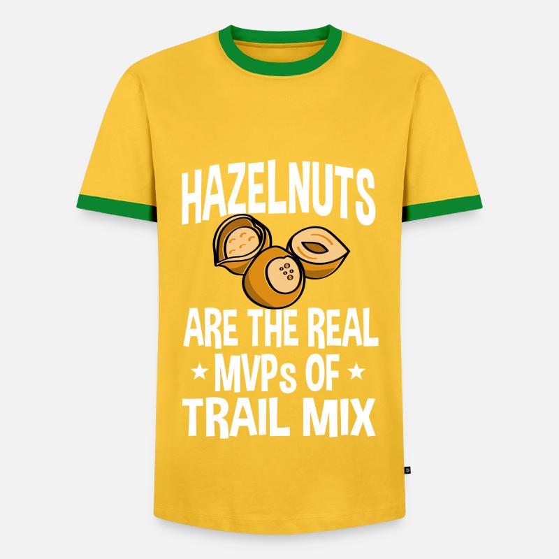 Hazelnut Saying - Men's Ringer Shirt - yellow/green 