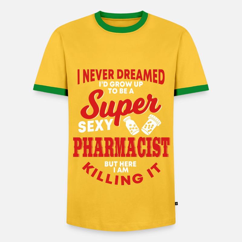 Pharmacist - Men's Ringer Shirt - yellow/green 