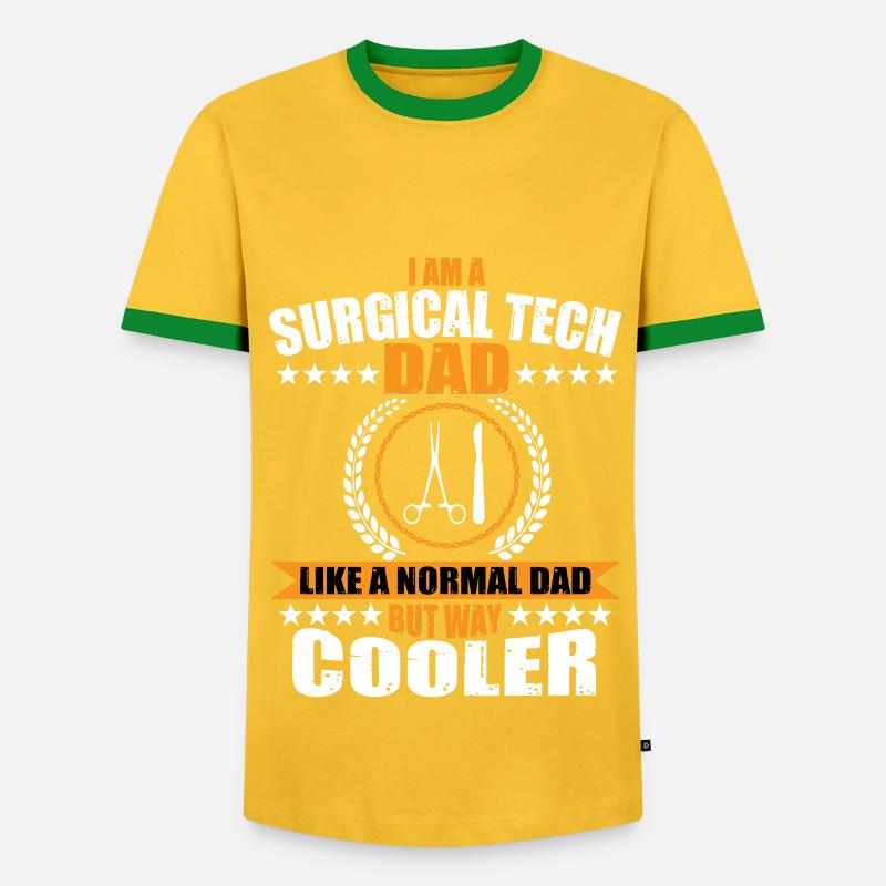 Surgical-Technical Assistant Dad - Men's Ringer Shirt - yellow/green
