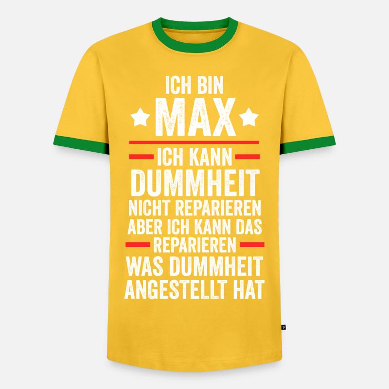 Max - Men's Ringer Shirt - yellow/green 