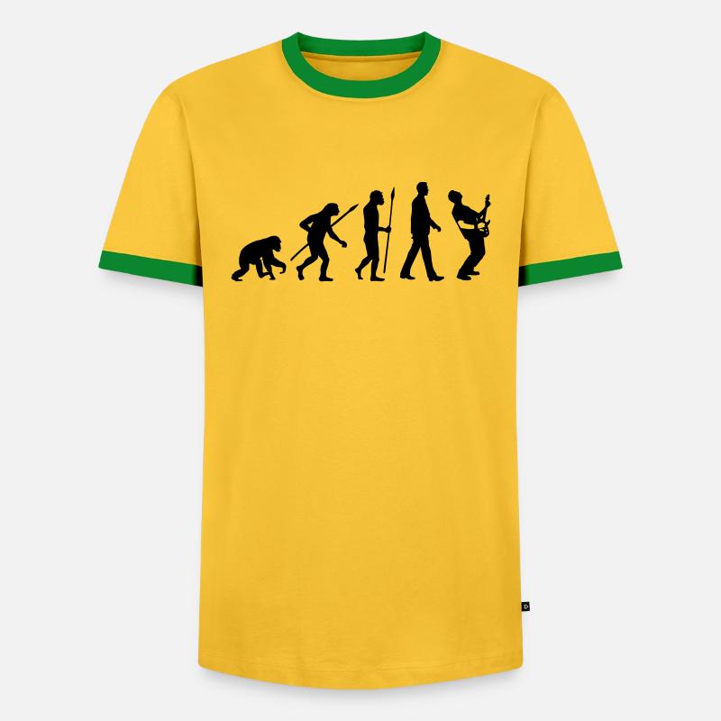 evolution_rocks_032012_l1c - Männer Kontrast-T-Shirt - Gelb/Grün 
