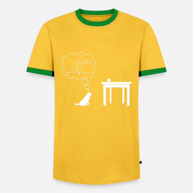 cat sciencest - Men's Ringer Shirt - yellow/green 
