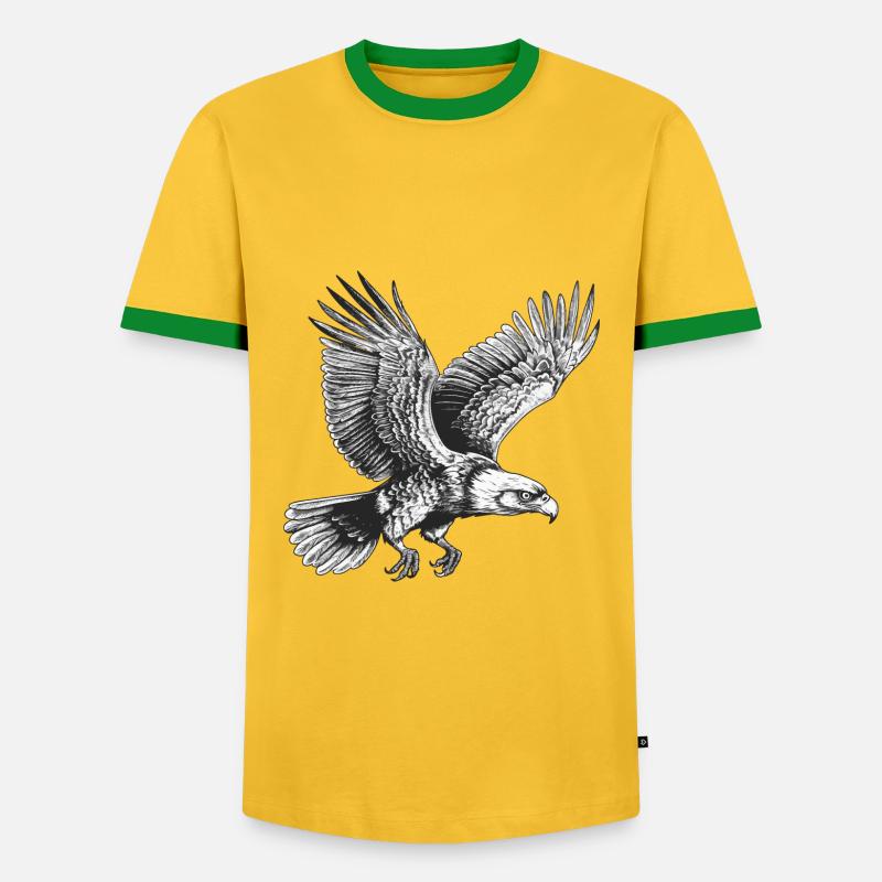 Flying Eagle - Men's Ringer Shirt - yellow/green 