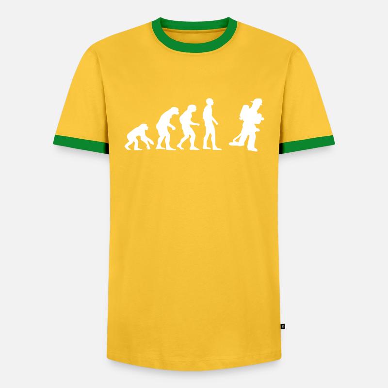firefighter evolution - Men's Ringer Shirt - yellow/green 