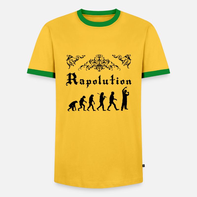 Rap Evolution - T-shirt contrasté Homme - jaune/vert