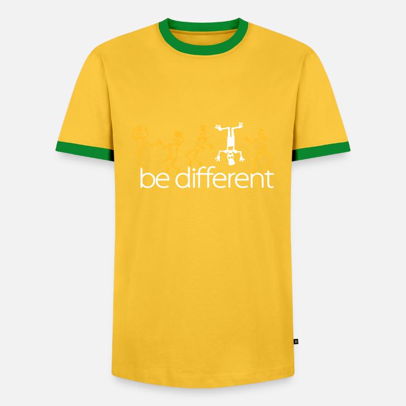 be different (2c) - Men's Ringer Shirt - yellow/green