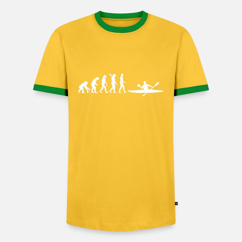 Evolution Canoe Polo - Men's Ringer Shirt - yellow/green