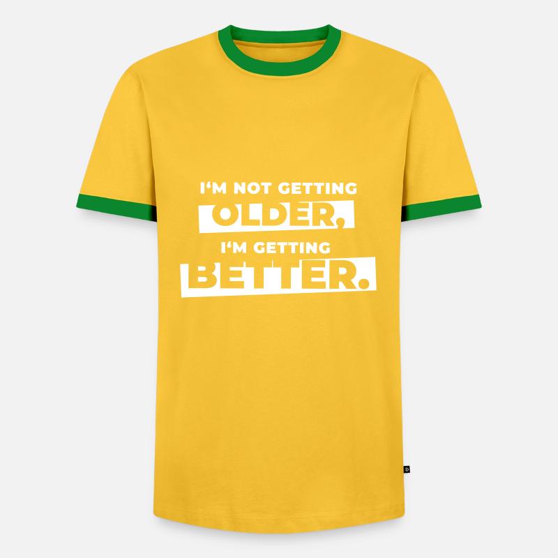 I'm getting better - Men's Ringer Shirt - yellow/green
