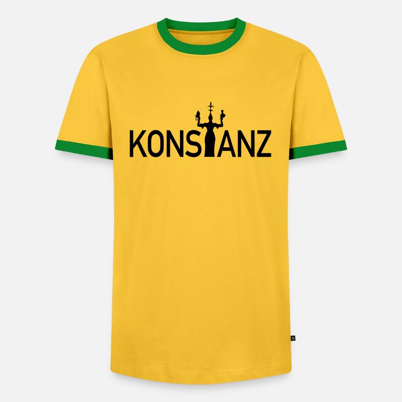Constancy - Men's Ringer Shirt - yellow/green 