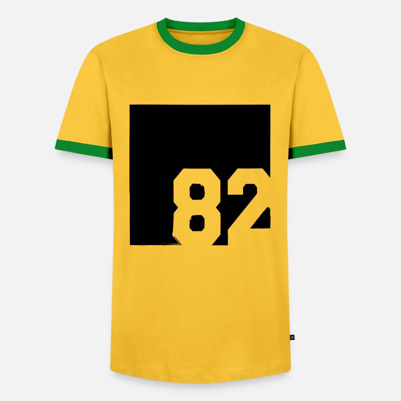 1982 - Men's Ringer Shirt - yellow/green 