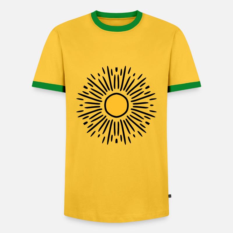 Sun - Men's Ringer Shirt - yellow/green