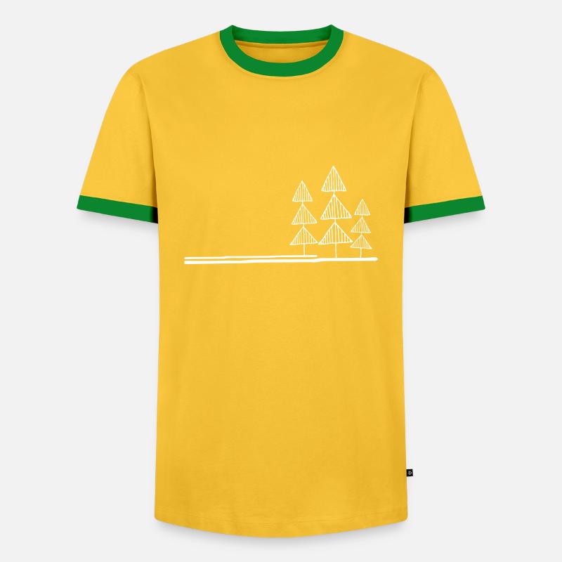 Tree Tree Tree - Men's Ringer Shirt - yellow/green 