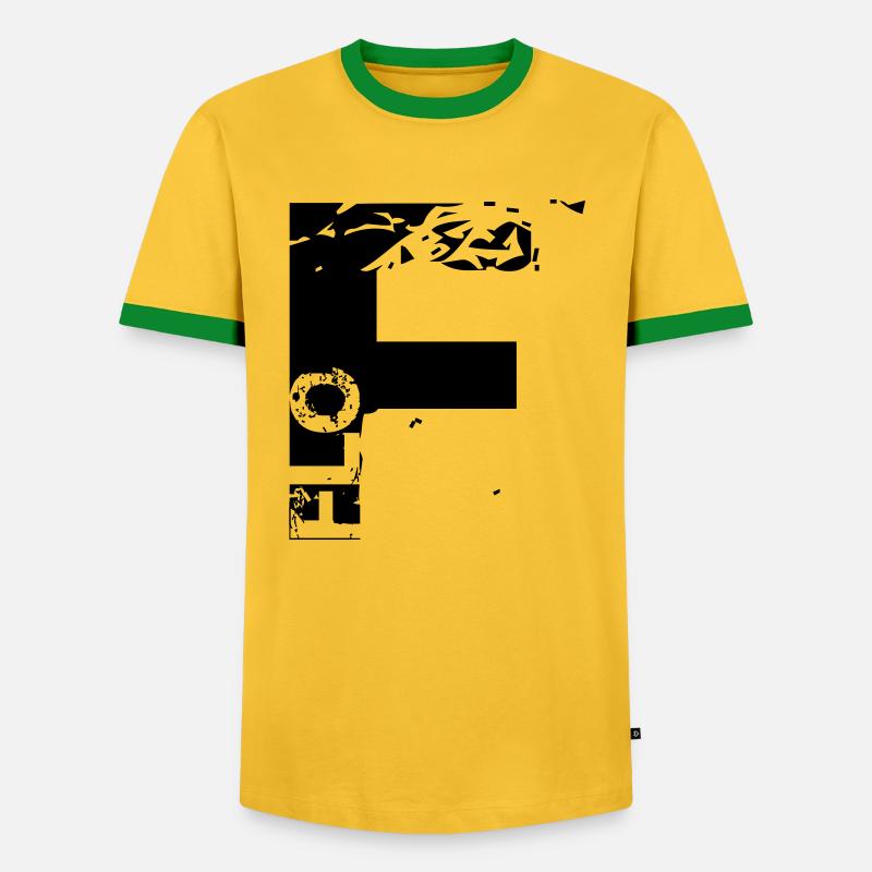 F as Flo - Men's Ringer Shirt - yellow/green