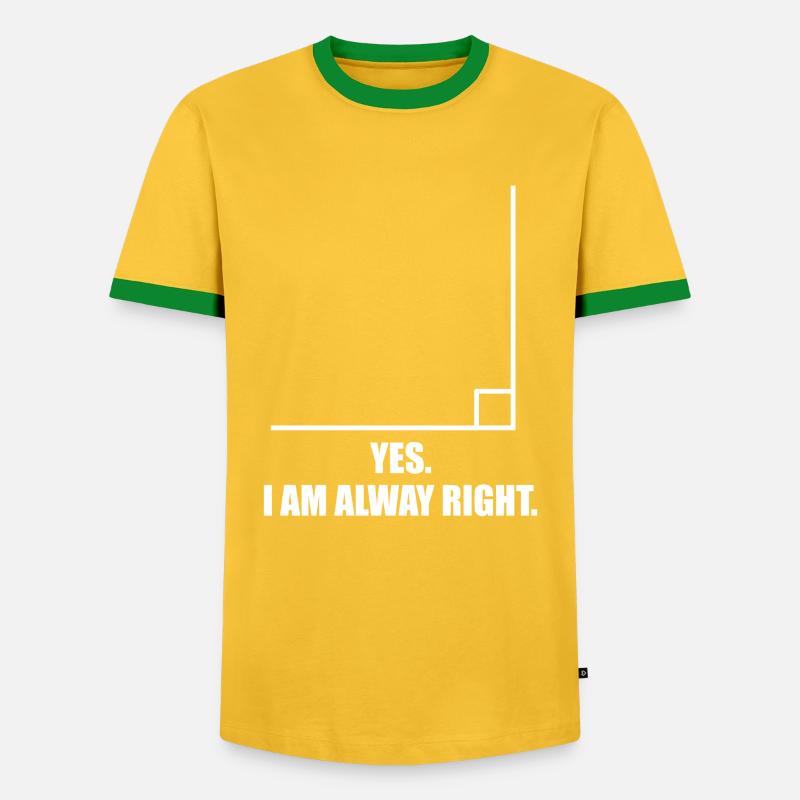 Math teacher math - Men's Ringer Shirt - yellow/green 