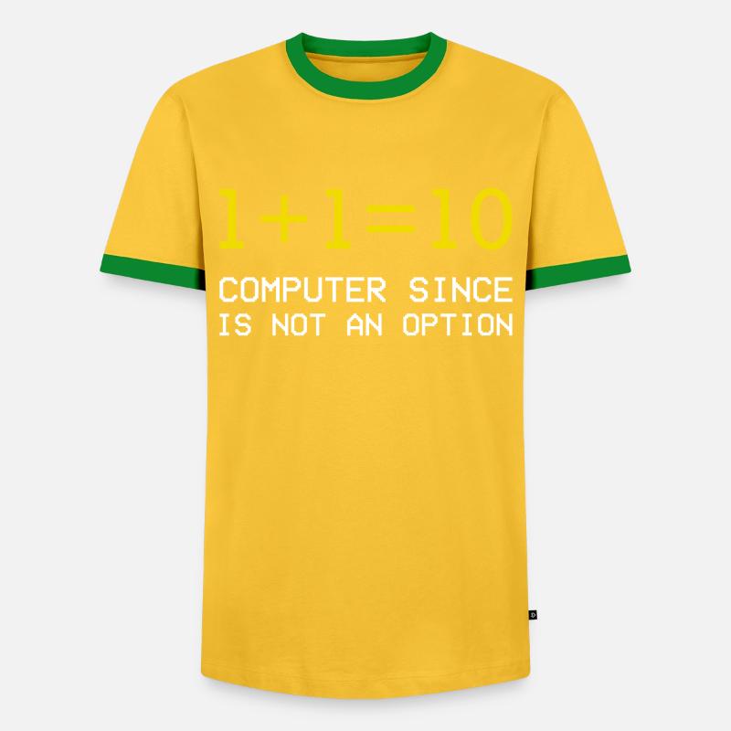 Programmation informatique - T-shirt contrasté Homme - jaune/vert 