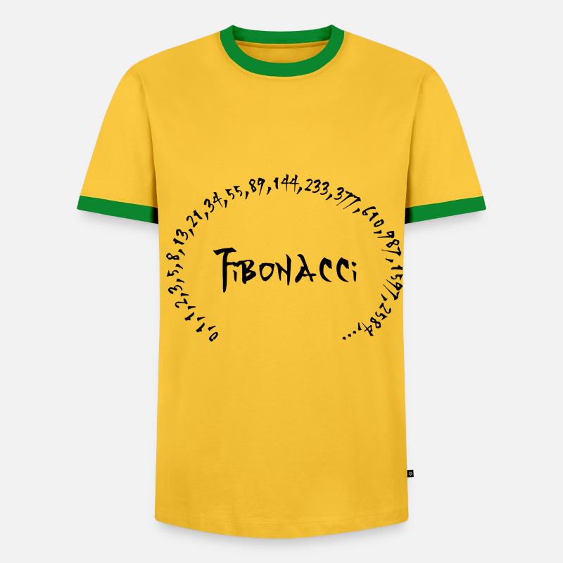 Fibonacci - Men's Ringer Shirt - yellow/green 