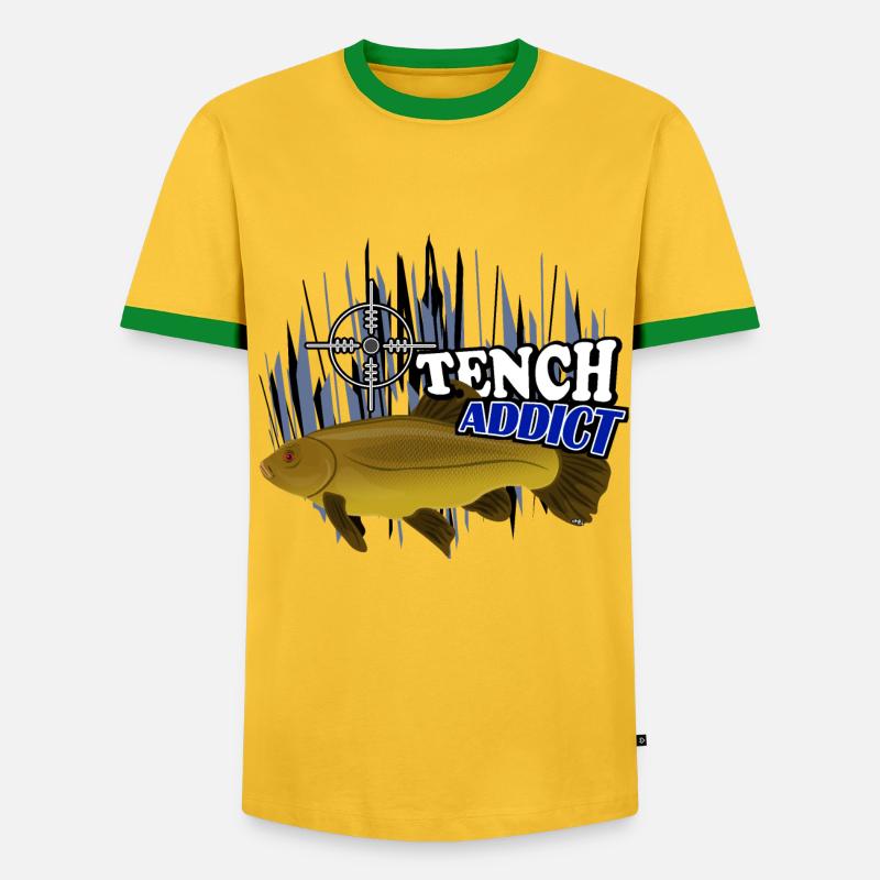 Tench - Men's Ringer Shirt - yellow/green
