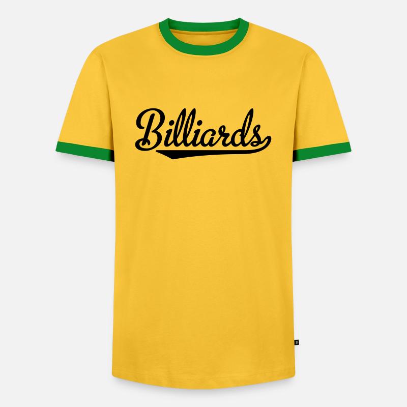 billiards - Men's Ringer Shirt - yellow/green 