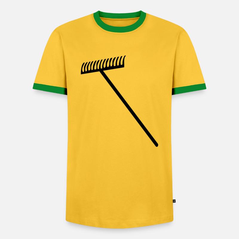 Rake - Men's Ringer Shirt - yellow/green 