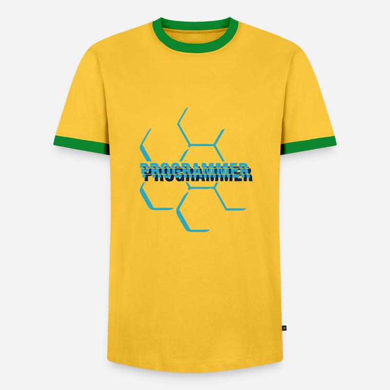 Programmeur informatique - programmeur - T-shirt contrasté Homme - jaune/vert 