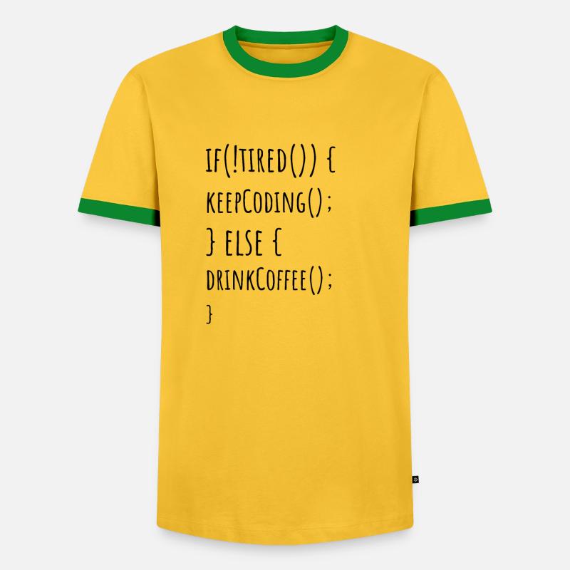 Keep coding - Männer Kontrast-T-Shirt - Gelb/Grün 
