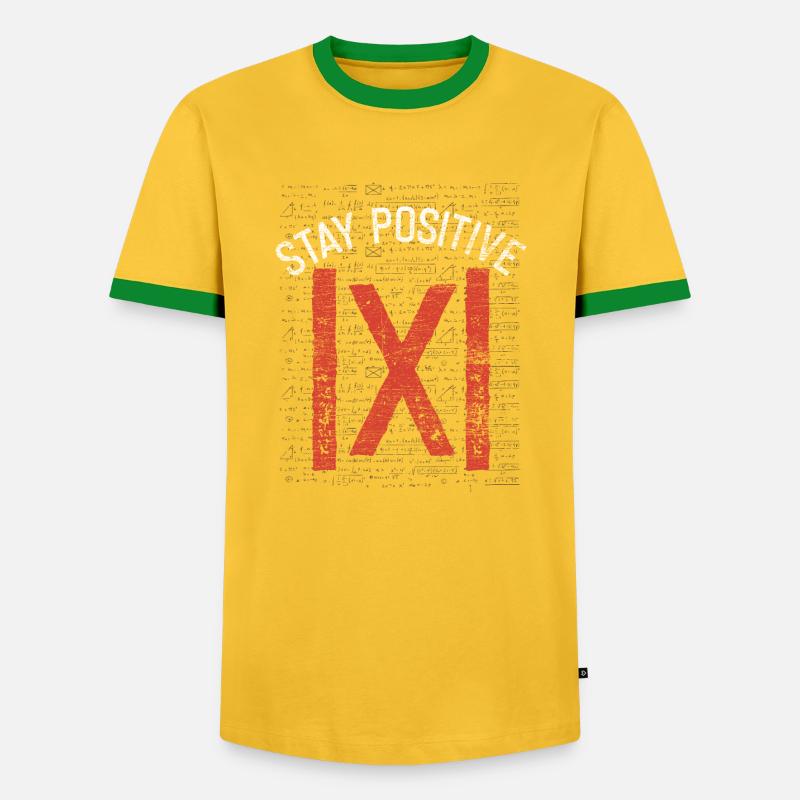 maths - Men's Ringer Shirt - yellow/green