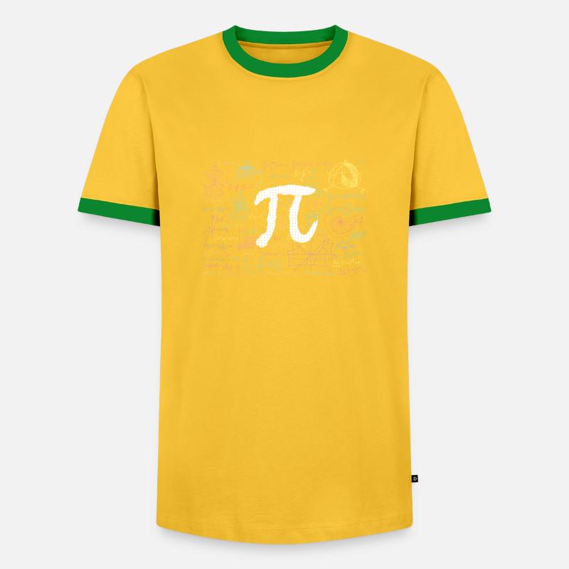 maths - Men's Ringer Shirt - yellow/green